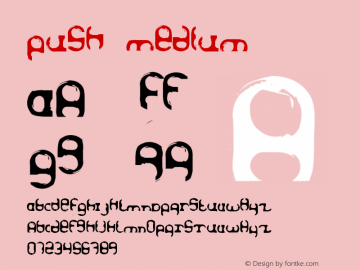 Push Medium Version 001.000 Font Sample