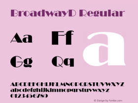 BroadwayD Regular Version 001.005图片样张