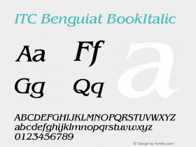 ITC Benguiat BookItalic Version 003.001图片样张