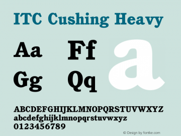 ITC Cushing Heavy Version 003.001图片样张