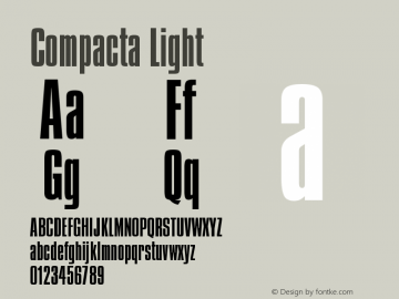 Compacta Light Version 003.001 Font Sample