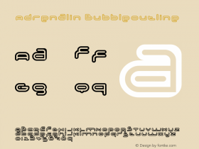 Adrenalin BubbleOutline Version 001.000 Font Sample