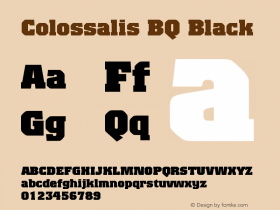 Colossalis BQ Black Version 001.000 Font Sample