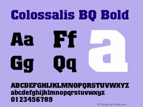 Colossalis BQ Bold Version 001.000 Font Sample