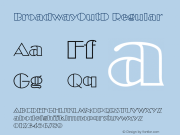 BroadwayOutD Regular Version 001.005图片样张