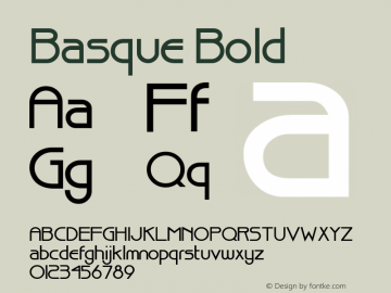 Basque Bold Altsys Fontographer 4.1 5/27/96 Font Sample