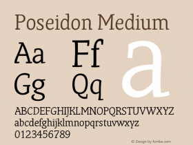 Poseidon Medium Version 001.000 Font Sample