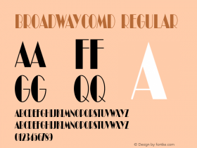 BroadwayComD Regular Version 001.005 Font Sample