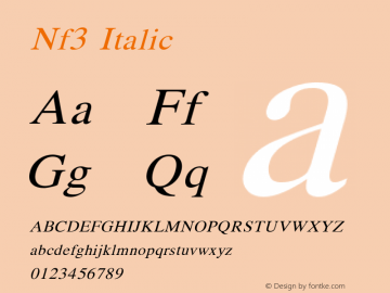 Nf3 Italic Version 001.000图片样张
