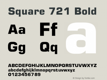 Square 721 Bold Version 003.001图片样张