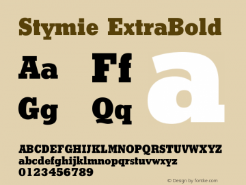 Stymie ExtraBold Version 003.001图片样张