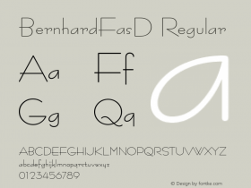 BernhardFasD Regular Version 001.005 Font Sample