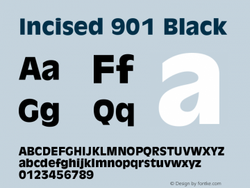 Incised 901 Black Version 003.001 Font Sample
