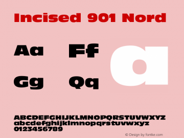 Incised 901 Nord Version 003.001 Font Sample