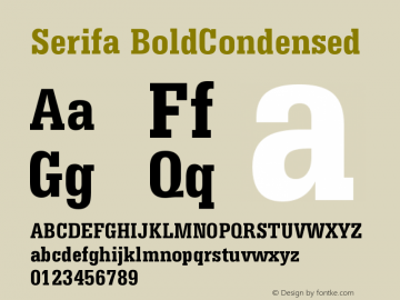 Serifa BoldCondensed Version 003.001图片样张