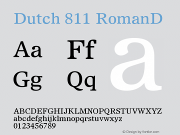 Dutch 811 RomanD Version 003.001图片样张