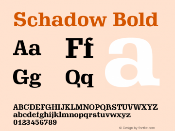 Schadow Bold Version 003.001图片样张