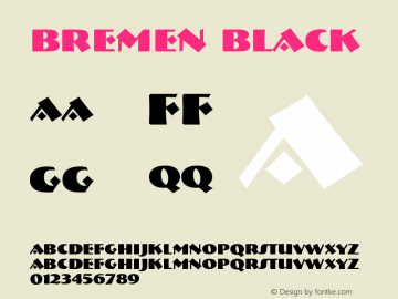 Bremen Black Version 003.001 Font Sample