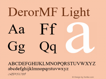 DerorMF Light 1.0 Wed Oct 16 06:22:48 1996图片样张