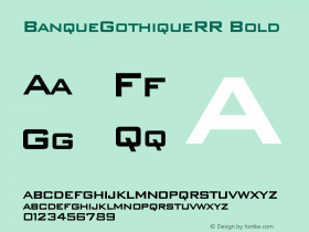 BanqueGothiqueRR Bold Version 001.004图片样张