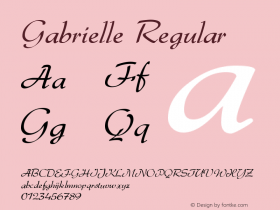 Gabrielle Regular Version 001.002 图片样张