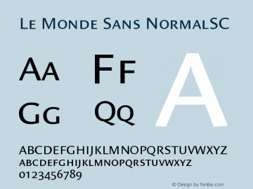 Le Monde Sans NormalSC Version 001.000图片样张