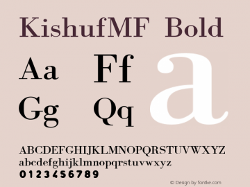 KishufMF Bold 1.0 Tue Feb 10 14:46:14 1998 Font Sample