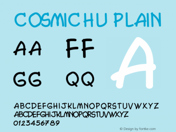 Cosmic HU Plain 1.000 Font Sample