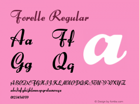Forelle Regular Version 1.05  Font Sample