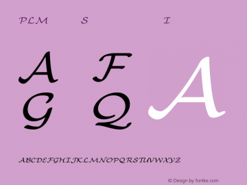 PLMathSymbols6 Italic Version 1.11 Font Sample