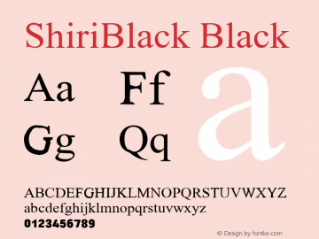 ShiriBlack Black Glyph Systems 21-July-95图片样张