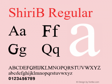 ShiriB Regular Glyph Systems 21-July-95图片样张