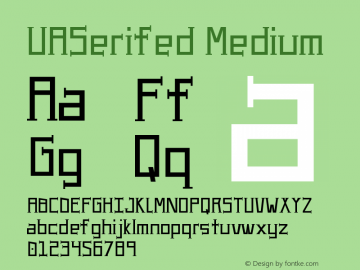 UASerifed Medium Version 001.000 Font Sample