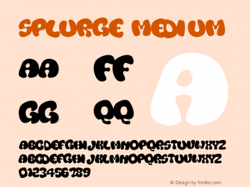 Splurge Medium Version 001.000 Font Sample