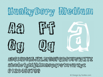 HunkyDory Medium Version 001.000 Font Sample