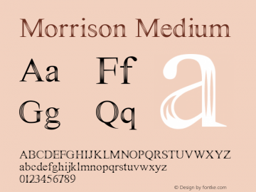 Morrison Medium 001.000 Font Sample