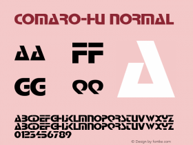 Comaro-HU Normal 1.000 Font Sample