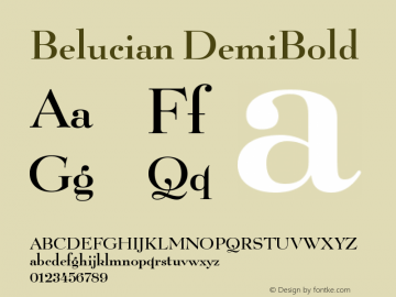Belucian DemiBold Version 001.000图片样张