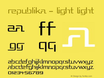 Republika - Light Light Version 001.000 Font Sample