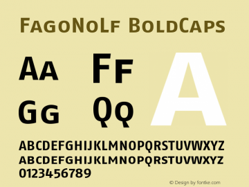 FagoNoLf BoldCaps Version 001.000 Font Sample