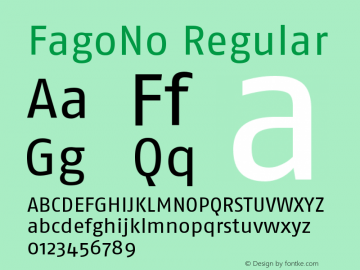 FagoNo Regular Version 001.000图片样张