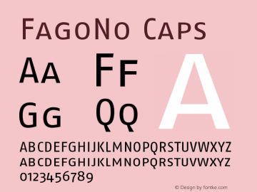 FagoNo Caps Version 001.000 Font Sample