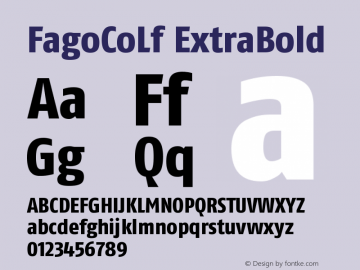 FagoCoLf ExtraBold Version 001.000图片样张