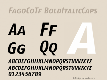 FagoCoTf BoldItalicCaps Version 001.000图片样张
