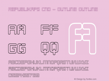 Republikaps Cnd - Outline Outline Version 001.000 Font Sample