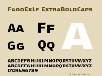 FagoExLf ExtraBoldCaps Version 001.000 Font Sample