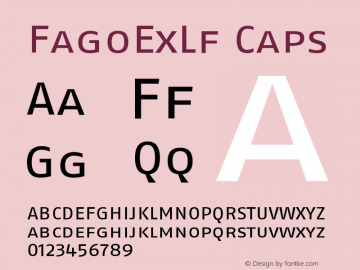 FagoExLf Caps Version 001.000 Font Sample