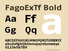 FagoExTf Bold Version 001.000图片样张