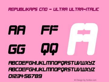 Republikaps Cnd - Ultra Ultra-Italic Version 001.000图片样张