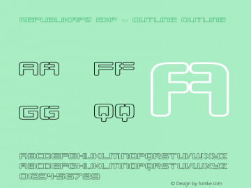 Republikaps Exp - Outline Outline Version 001.000 Font Sample